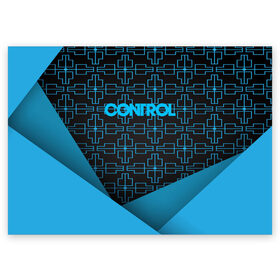 Поздравительная открытка с принтом CONTROL REMEDY (S) в Новосибирске, 100% бумага | плотность бумаги 280 г/м2, матовая, на обратной стороне линовка и место для марки
 | control | game | remedy | tegunvteg | игры | контрол | ремеди