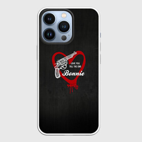 Чехол для iPhone 13 Pro с принтом Bonnie в Новосибирске,  |  | barrow | bonnie | clyde | love you till the end | parker | бони | бони и клайд | бонни | для влюбленных | клайд | кровь | любовь | парные | пистолет | револьвер | сердце