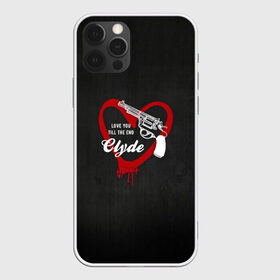 Чехол для iPhone 12 Pro Max с принтом Clyde в Новосибирске, Силикон |  | barrow | bonnie | clyde | love you till the end | parker | бони | бони и клайд | бонни | для влюбленных | клайд | кровь | любовь | парные | пистолет | револьвер | сердце