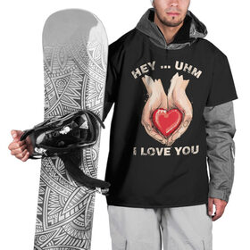 Накидка на куртку 3D с принтом I love you в Новосибирске, 100% полиэстер |  | angel | cupid | day | happy | heart | love | rose | valentine | valentines | ангел | валентин | валентина | валентинка | день | купидон | любовь | святого | святой | сердце