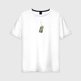 Женская футболка хлопок Oversize с принтом Надпись Искусство поху#зма в Новосибирске, 100% хлопок | свободный крой, круглый ворот, спущенный рукав, длина до линии бедер
 | 16+ | деньги | доллар | крюк | мат