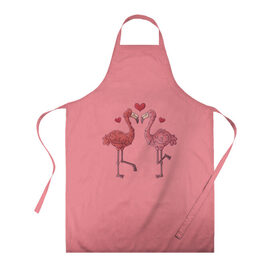 Фартук 3D с принтом Love Forever в Новосибирске, 100% полиэстер | общий размер — 65 х 85 см, ширина нагрудника — 26 см, горловина — 53 см, длина завязок — 54 см, общий обхват в поясе — 173 см. Принт на завязках и на горловине наносится с двух сторон, на основной части фартука — только с внешней стороны | angel | cupid | day | flamingo | happy | heart | love | rose | valentine | valentines | ангел | валентин | валентина | валентинка | день | купидон | любовь | святого | святой | сердце | фламинго