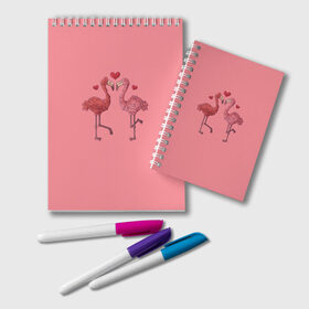Блокнот с принтом Love Forever в Новосибирске, 100% бумага | 48 листов, плотность листов — 60 г/м2, плотность картонной обложки — 250 г/м2. Листы скреплены удобной пружинной спиралью. Цвет линий — светло-серый
 | angel | cupid | day | flamingo | happy | heart | love | rose | valentine | valentines | ангел | валентин | валентина | валентинка | день | купидон | любовь | святого | святой | сердце | фламинго