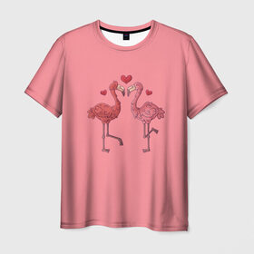 Мужская футболка 3D с принтом Love Forever в Новосибирске, 100% полиэфир | прямой крой, круглый вырез горловины, длина до линии бедер | angel | cupid | day | flamingo | happy | heart | love | rose | valentine | valentines | ангел | валентин | валентина | валентинка | день | купидон | любовь | святого | святой | сердце | фламинго