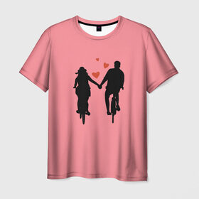 Мужская футболка 3D с принтом True Love в Новосибирске, 100% полиэфир | прямой крой, круглый вырез горловины, длина до линии бедер | angel | cupid | day | happy | heart | love | rose | valentine | valentines | ангел | валентин | валентина | валентинка | день | купидон | любовь | святого | святой | сердце