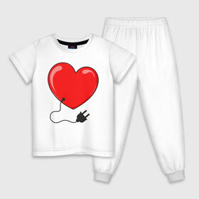 Детская пижама хлопок с принтом Выход в Новосибирске, 100% хлопок |  брюки и футболка прямого кроя, без карманов, на брюках мягкая резинка на поясе и по низу штанин
 | 14 февраля | love | the 14th of february | valentine | день влюбленных | любовь | пара | святой валентин