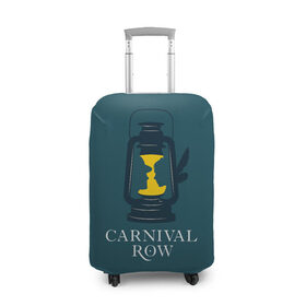 Чехол для чемодана 3D с принтом Карнивал Роу - Carnival Row в Новосибирске, 86% полиэфир, 14% спандекс | двустороннее нанесение принта, прорези для ручек и колес | carnival row | волшебный | исторический | карнивал роу | крылья | лампа | лого | логотип | подарок | сериал | сказка | фея | шляпа