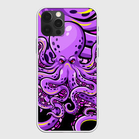 Чехол для iPhone 12 Pro Max с принтом Кровожадный осьминог в Новосибирске, Силикон |  | art | octopus | арт | глаза | голова | животные | красные | монстр | осьминог | щупальца