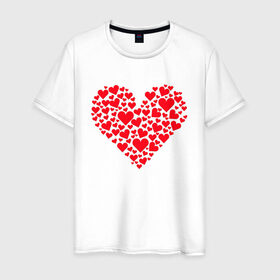Мужская футболка хлопок с принтом Сердечки в Новосибирске, 100% хлопок | прямой крой, круглый вырез горловины, длина до линии бедер, слегка спущенное плечо. | day | heart | koala | love | romantic | valentine | valentines | амур | валентина | влюбленные | влюбленных | всех | день | коала | купидон | любовь | романтика | романтичность | святого | сердечки | сердечко | сердце