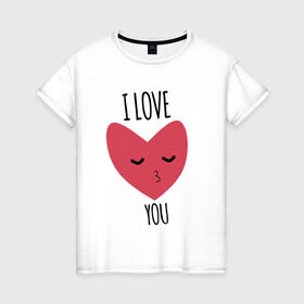 Женская футболка хлопок с принтом Любовь в Новосибирске, 100% хлопок | прямой крой, круглый вырез горловины, длина до линии бедер, слегка спущенное плечо | любовь | минимализм | поцелуй | рисунок | сердце | слова