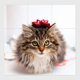 Магнитный плакат 3Х3 с принтом я лучший подарочек в Новосибирске, Полимерный материал с магнитным слоем | 9 деталей размером 9*9 см | Тематика изображения на принте: бантик | взгляд | глаза | животные | звери | зверь | киса | кисонька | кот | котейка | котик | коты | котэ | кошки | лапы | нос | подарок | подарочек | сюрприз | усы | уши | шерсть