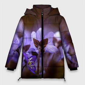 Женская зимняя куртка Oversize с принтом хрупкий цветок фиалка в Новосибирске, верх — 100% полиэстер; подкладка — 100% полиэстер; утеплитель — 100% полиэстер | длина ниже бедра, силуэт Оверсайз. Есть воротник-стойка, отстегивающийся капюшон и ветрозащитная планка. 

Боковые карманы с листочкой на кнопках и внутренний карман на молнии | flowers | весна | лиловый | макро | нежный | природа | рост | свежесть | сиреневый | фиолетовый | хрупкий | цветик | цветок | цветочек | цветы