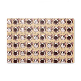Пазл магнитный 126 элементов с принтом поп кэт в Новосибирске, полимерный материал с магнитным слоем | 126 деталей, размер изделия —  180*270 мм | popping cat | кот | мем