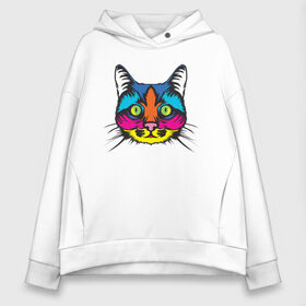 Женское худи Oversize хлопок с принтом Pop Cat в Новосибирске, френч-терри — 70% хлопок, 30% полиэстер. Мягкий теплый начес внутри —100% хлопок | боковые карманы, эластичные манжеты и нижняя кромка, капюшон на магнитной кнопке | Тематика изображения на принте: art | cat | colorful | mem | meme | memes | music | pop | rainbow | retro | style | арт | буп | кот | котенок | котик | котэ | краски | красочный | мем | мемы | музыка | ретро