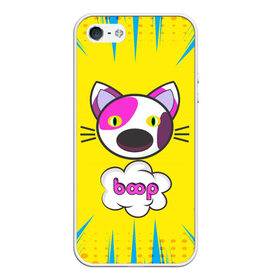 Чехол для iPhone 5/5S матовый с принтом PoP CaT BooP в Новосибирске, Силикон | Область печати: задняя сторона чехла, без боковых панелей | boom | meme | pop art | popping | бум | буп кот | котик | мем | поп арт | ретро | стиль