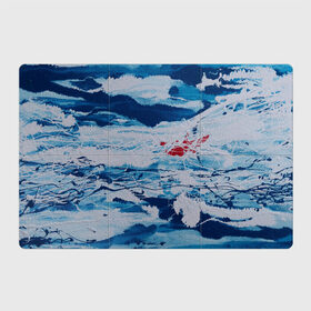 Магнитный плакат 3Х2 с принтом Холодная абстракция в Новосибирске, Полимерный материал с магнитным слоем | 6 деталей размером 9*9 см | Тематика изображения на принте: абстракция | картина | краска | масло | сердце | синий | холод | холст | яркость