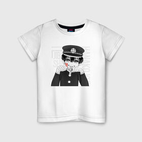 Детская футболка хлопок с принтом Ханако кун в Новосибирске, 100% хлопок | круглый вырез горловины, полуприлегающий силуэт, длина до линии бедер | hanako | jibaku shounen hanako kun | дух | седьмая школьная тайна | седьмой | туалетный мальчик ханако кун | ханако