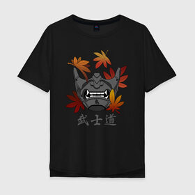 Мужская футболка хлопок Oversize с принтом Бусидо в Новосибирске, 100% хлопок | свободный крой, круглый ворот, “спинка” длиннее передней части | Тематика изображения на принте: budo | bushido | demon | ghost of tsushima | japan | katana | ninja | oni | samurai | shinobi | style | анбу | будо | бусидо | демон | иероглифы | катана | клен | ниндзя | они | призрак цусимы | самурай | тенгу | тэнгу | шиноби | японская м