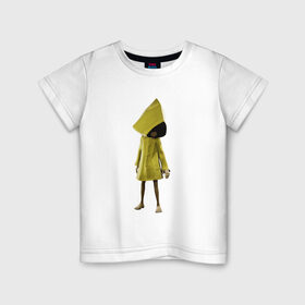 Детская футболка хлопок с принтом Little Nightmares в Новосибирске, 100% хлопок | круглый вырез горловины, полуприлегающий силуэт, длина до линии бедер | games | little nightmares | playstation | игра | мрачный | персонаж игры | человечек