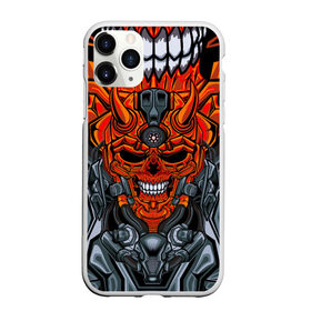 Чехол для iPhone 11 Pro Max матовый с принтом CyberSkull в Новосибирске, Силикон |  | cyberpunk | evil | head | mask | mechanical | rage | robot | skull | арт | гнев | голова | демон | дьявол | злой | киберпанк | маска | механический | монстр | робот | рога | череп