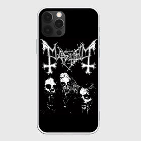 Чехол для iPhone 12 Pro Max с принтом Mayhem в Новосибирске, Силикон |  | black | mayhem | metal | music | rock | skull | блэк | гитара | группа | метал | музыка | рок | череп | электрогитара