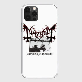 Чехол для iPhone 12 Pro Max с принтом Mayhem в Новосибирске, Силикон |  | black | mayhem | metal | music | rock | skull | блэк | гитара | группа | метал | музыка | рок | череп | электрогитара