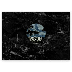 Поздравительная открытка с принтом Акула в Новосибирске, 100% бумага | плотность бумаги 280 г/м2, матовая, на обратной стороне линовка и место для марки
 | fish | акула | вода | волны | море | океан | под водой | рыба | рыбалка | хищник