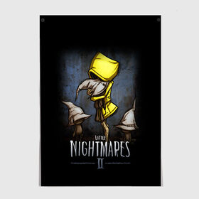 Постер с принтом LITTLE NIGHTMARES 2 в Новосибирске, 100% бумага
 | бумага, плотность 150 мг. Матовая, но за счет высокого коэффициента гладкости имеет небольшой блеск и дает на свету блики, но в отличии от глянцевой бумаги не покрыта лаком | little nightmares | little nightmares 2 | six | игры | комиксы | шестая