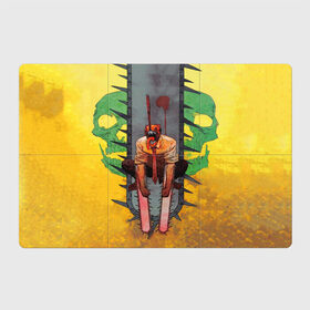 Магнитный плакат 3Х2 с принтом Человек бензопила демон в Новосибирске, Полимерный материал с магнитным слоем | 6 деталей размером 9*9 см | anime | chainsaw man | manga | аниме | бензопила | демон | желтый | манга | ржавчина | человек бензопила | череп.