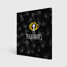 Холст квадратный с принтом Little Nightmares в Новосибирске, 100% ПВХ |  | bandai namco entertainment | little | little nightmares | nightmares | tarsier studios | маленькие | платформер