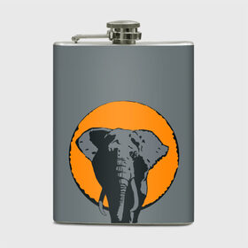 Фляга с принтом Африканский Слон в Новосибирске, металлический корпус | емкость 0,22 л, размер 125 х 94 мм. Виниловая наклейка запечатывается полностью | африка | графика | дикий мир | животное | персонаж | природа | рисунок | слон