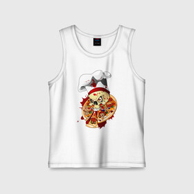 Детская майка хлопок с принтом Skull cook в Новосибирске,  |  | art | body | bones | dead | drawing | face | graffiti | head | roses | skeleton | skul | skull | ад | арт | голова | граффити | зло | кости | лицо | металл | нарисованный | розы | рок | скелет | скул | скулл | три черепа | тьма