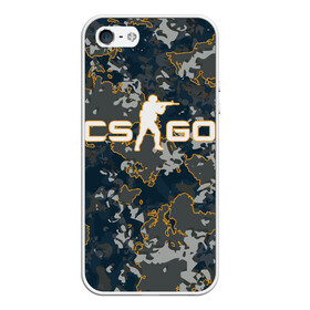 Чехол для iPhone 5/5S матовый с принтом CS:GO - Camo в Новосибирске, Силикон | Область печати: задняя сторона чехла, без боковых панелей | Тематика изображения на принте: beast | camo | camouflage | counter | counter strike | cs | easy | ez | gg | ggwp | global | go | hyper | kill | offensive | one | shot | strike | зверь | камуфляж | скоростной