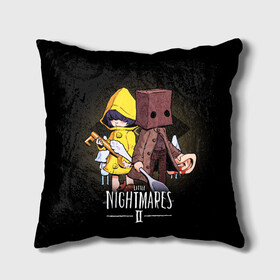 Подушка 3D с принтом LITTLE NIGHTMARES 2 в Новосибирске, наволочка – 100% полиэстер, наполнитель – холлофайбер (легкий наполнитель, не вызывает аллергию). | состоит из подушки и наволочки. Наволочка на молнии, легко снимается для стирки | little nightmares | little nightmares 2 | six | игры | комиксы | шестая