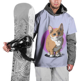 Накидка на куртку 3D с принтом Грустный Котик в Новосибирске, 100% полиэстер |  | графика | домашний животные | животное | котенок | котик | персонаж | природа | рисунок