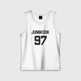 Детская майка хлопок с принтом BTS - Jungkook 97 в Новосибирске,  |  | Тематика изображения на принте: boysband | bts | jungkook | jungkook 97 | k pop | korea | korean | music | бтс | джонгук | к поп | кей поп | корейская | корейский | корея | кпоп | музыка | чонгук