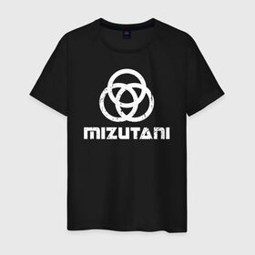Мужская футболка хлопок с принтом MIZUTANI Cyberpunk 2077 в Новосибирске, 100% хлопок | прямой крой, круглый вырез горловины, длина до линии бедер, слегка спущенное плечо. | cyberpunk 2077 | hacker | maelstrom | militech | quadra | samurai | sci fi | technology | trauma team | v | будущее | игра | иероглифы | киану ривз | кибер | киберпанк | киборг | киборги | корпорация | лого | милитек | панк | роботы | самурай | т