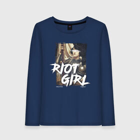 Женский лонгслив хлопок с принтом Riot girl в Новосибирске, 100% хлопок |  | Тематика изображения на принте: 8 march | 8 марта | fem | feminism | flower | rebel girl | riot | woman | в подарок | девочкам | девочке | женские | женщинам | женщине | март | праздник | самая лучшая | фем | феминизм | цветочки | цветы