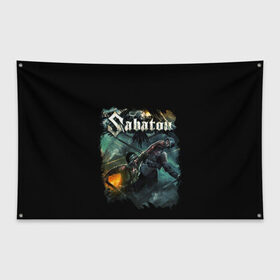 Флаг-баннер с принтом SABATON в Новосибирске, 100% полиэстер | размер 67 х 109 см, плотность ткани — 95 г/м2; по краям флага есть четыре люверса для крепления | dark | hardcore | heroes | history | metal | music | punk | rock | sabaton | sweden | war | война | герои | история | музыка | рок | сабатон | швеция