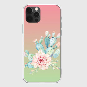Чехол для iPhone 12 Pro Max с принтом суккулент градиент в Новосибирске, Силикон |  | акварель | акварельный | весна | кактус | мило | природа | растение | рисунок | суккулент | сукулент | цветение | цветок | цветущий | цветы