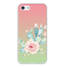 Чехол для iPhone 5/5S матовый с принтом суккулент градиент в Новосибирске, Силикон | Область печати: задняя сторона чехла, без боковых панелей | акварель | акварельный | весна | кактус | мило | природа | растение | рисунок | суккулент | сукулент | цветение | цветок | цветущий | цветы