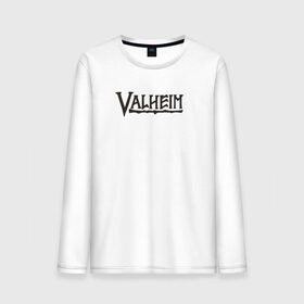 Мужской лонгслив хлопок с принтом Valheim logo в Новосибирске, 100% хлопок |  | valheim | valheim логотип | вальхейм | выживание | игра | игры
