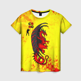 Женская футболка 3D с принтом CS:GO Dragon Lore AWP в Новосибирске, 100% полиэфир ( синтетическое хлопкоподобное полотно) | прямой крой, круглый вырез горловины, длина до линии бедер | awp | counter strike | cs go | cs go dragon lore | dragon | hyper beast | logo | neo noir | авп | автомат | драгон | контр страйк | красный дракон | кс го | кс го авп | логотипы игр | неонуар | оружие | оружие из кс го | скины | скоростн