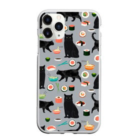 Чехол для iPhone 11 Pro Max матовый с принтом Котики и Суши в Новосибирске, Силикон |  | Тематика изображения на принте: cat | cats | cosmos | kitten | mem | memes | rose | roses | глаза | глазки | еда | киска | космос | кот | котёнок | котик | котики | котэ | котята | кошак | кошка | кошки | красивая | мем | мемчики | милая | прикольная | розы | рол