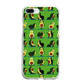 Чехол для iPhone 7Plus/8 Plus матовый с принтом Авокадо | Зарядка в Новосибирске, Силикон | Область печати: задняя сторона чехла, без боковых панелей | avocado | food | fruit | pattern | vegan | vegetarian | авокадо | веган | вегетарианство | еда | зарядка | зелёная | паттерн | правильное питание | спорт | физра | фрукт | фрукты