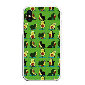 Чехол для iPhone XS Max матовый с принтом Авокадо | Зарядка в Новосибирске, Силикон | Область печати: задняя сторона чехла, без боковых панелей | avocado | food | fruit | pattern | vegan | vegetarian | авокадо | веган | вегетарианство | еда | зарядка | зелёная | паттерн | правильное питание | спорт | физра | фрукт | фрукты
