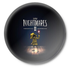 Значок с принтом Little Nightmares 2 пламя в Новосибирске,  металл | круглая форма, металлическая застежка в виде булавки | little nightmares | little nightmares 2 | игра | литл нигмарес | литл нигмарес 2 | литл нигхтмарес | литл нигхтмарес 2 | ужас | хоррор