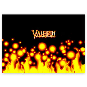 Поздравительная открытка с принтом Valheim в Новосибирске, 100% бумага | плотность бумаги 280 г/м2, матовая, на обратной стороне линовка и место для марки
 | game | logo | valheim | viking | валхейм | вальхейм | викинги | игра valheim | игры | логотипы игр | приключения | скандинавская мифология | фэнтези | экшн