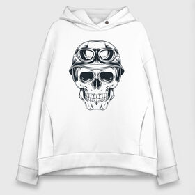 Женское худи Oversize хлопок с принтом Skull pilot в Новосибирске, френч-терри — 70% хлопок, 30% полиэстер. Мягкий теплый начес внутри —100% хлопок | боковые карманы, эластичные манжеты и нижняя кромка, капюшон на магнитной кнопке | Тематика изображения на принте: art | body | bones | dead | drawing | face | graffiti | head | roses | skeleton | skul | skull | ад | арт | голова | граффити | зло | кости | лицо | металл | нарисованный | розы | рок | скелет | скул | скулл | три черепа | тьма