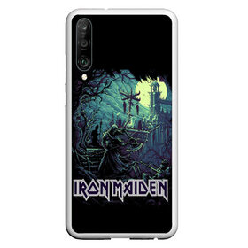 Чехол для Honor P30 с принтом IRON MAIDEN в Новосибирске, Силикон | Область печати: задняя сторона чехла, без боковых панелей | Тематика изображения на принте: black | dark | death | fantasy | hardcore | heavy metal | iron maiden | metal | music | rock | skuul | usa | метал | музыка | рок | скелет | фентези | череп | черный